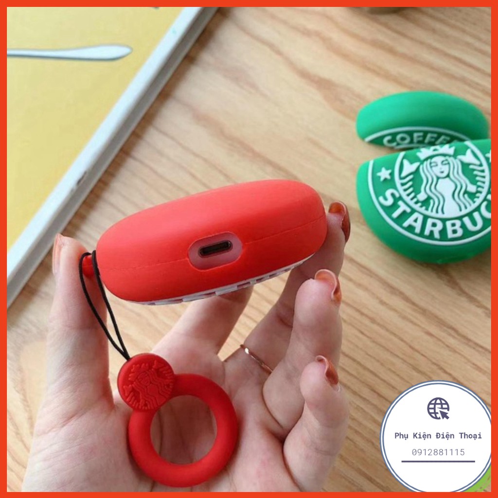 ☘️Tặng kèm móc treo☘️ Case bao Airpod 1 2 Starbuck tròn 3 màu - Vỏ bọc Cover đựng tai nghe không dây Airpods i11, i12...