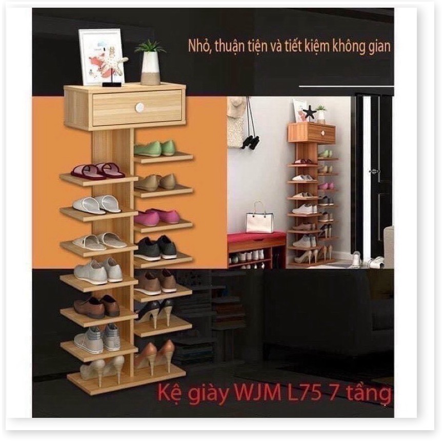 Kệ để giày dép 7 tầng 14 ngăn bằng gỗ cao cấp