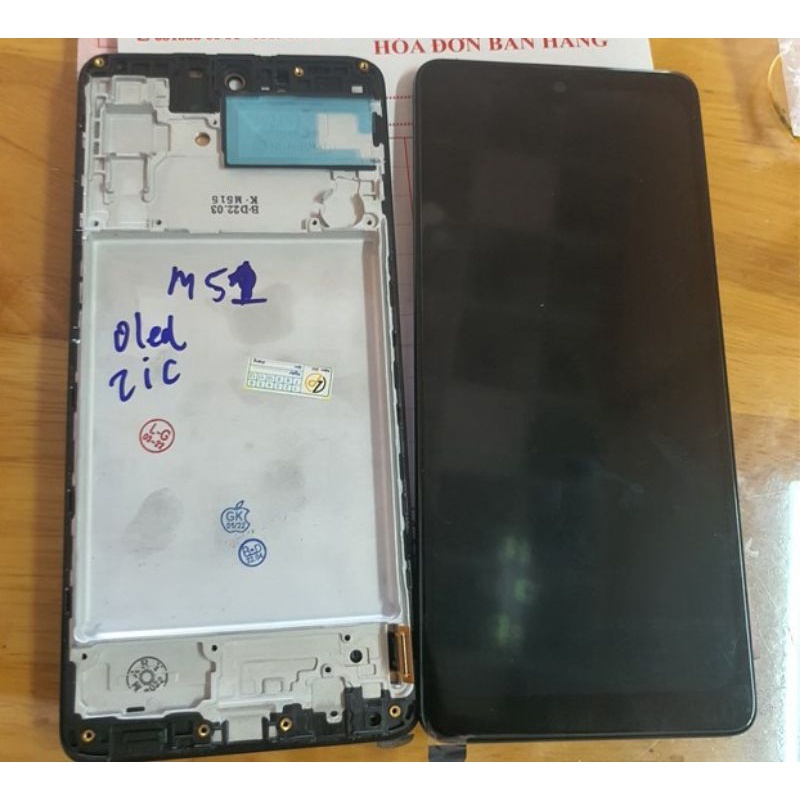 Màn hình samsung m51 m515f zin khung,zin rời,màn oled 2ic khung phôi nhỏ