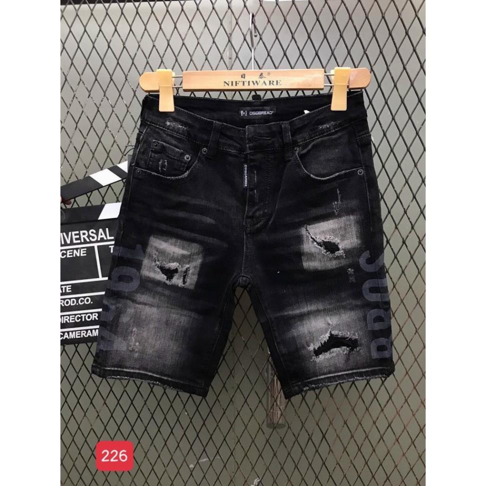 Quần Short Jean Nam Đẹp Chất Bò Co Giãn Cao Cấp, Quần Ngố rách Mẫu Mới Phong Cách Hàn Quốc Q226 ⚡