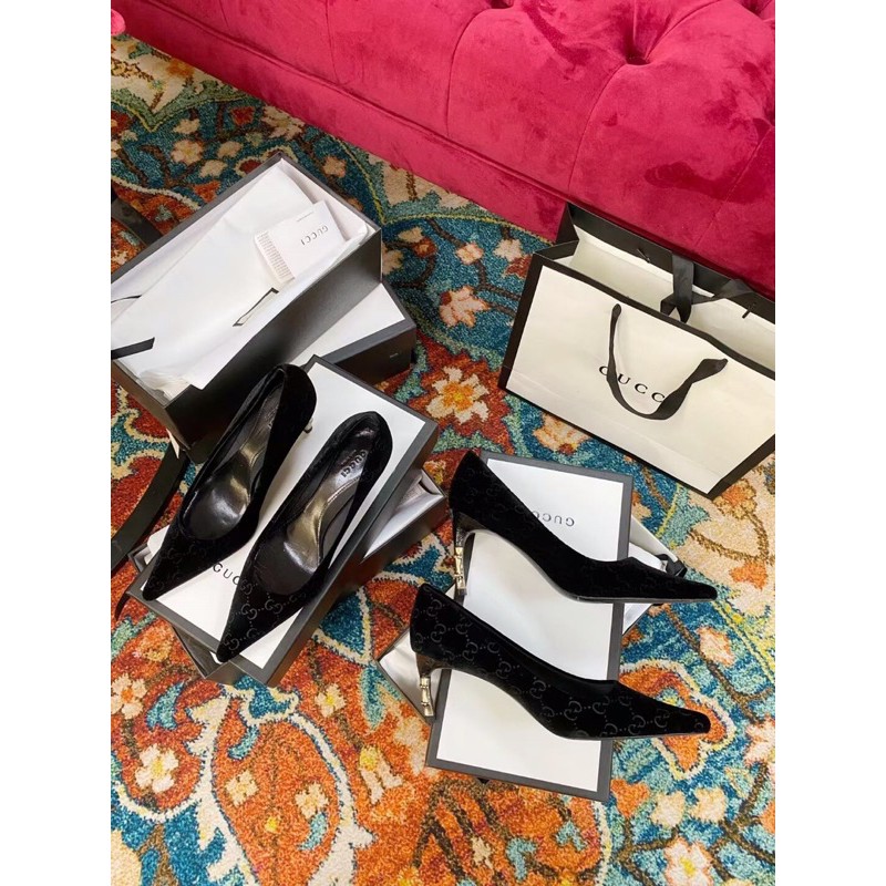 Giày cao gót mũi nhọn cao cấp của Gucci/GG/GC