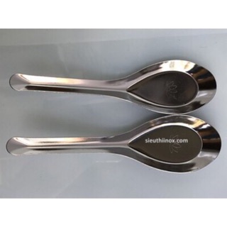 Thìa phở inox hoa sen dày đẹp loại 1