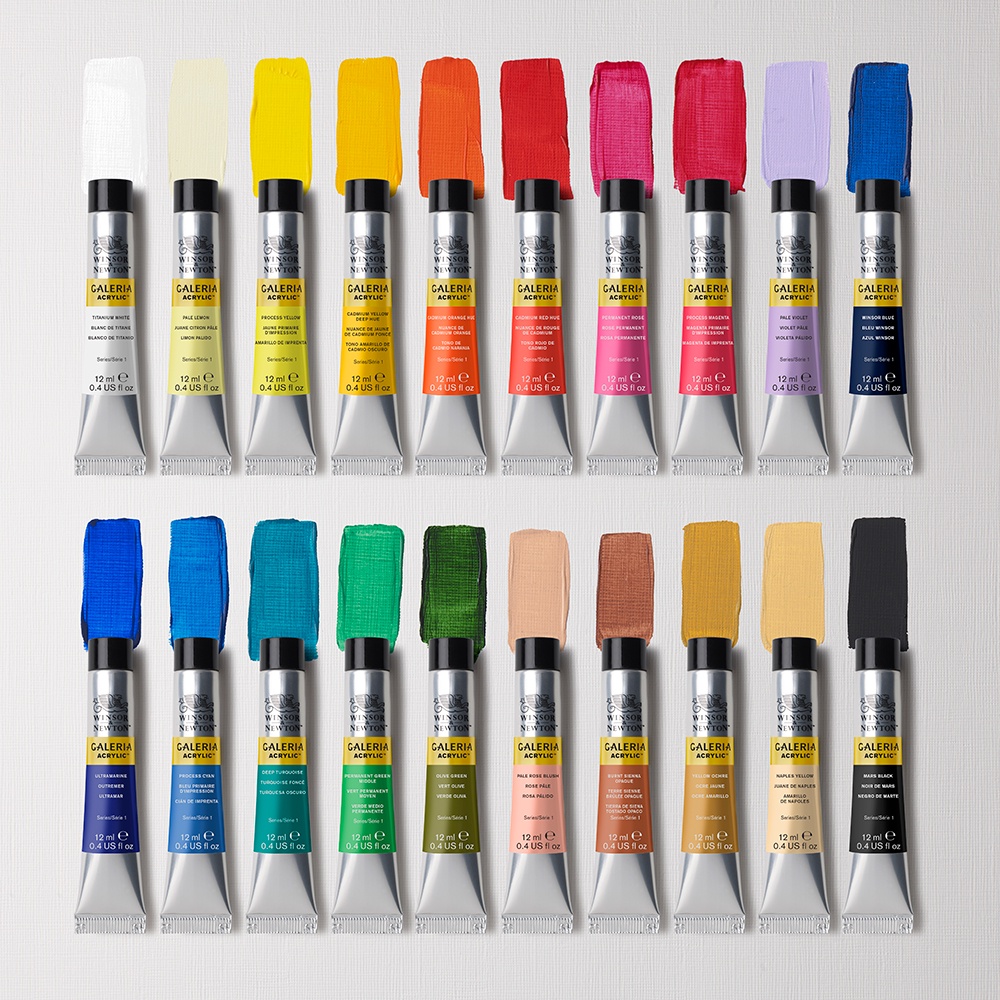 [DA ĐEN] Màu Galeria Acrylic Paint 20 x 12ml Winsor &amp; Newton