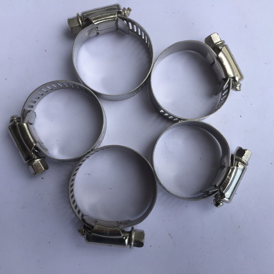 Combo 5 đai xiết inox (13mm- 20mm) cổ dê- vòng đai xiết inox dùng xiết ống 13mm- 20mm