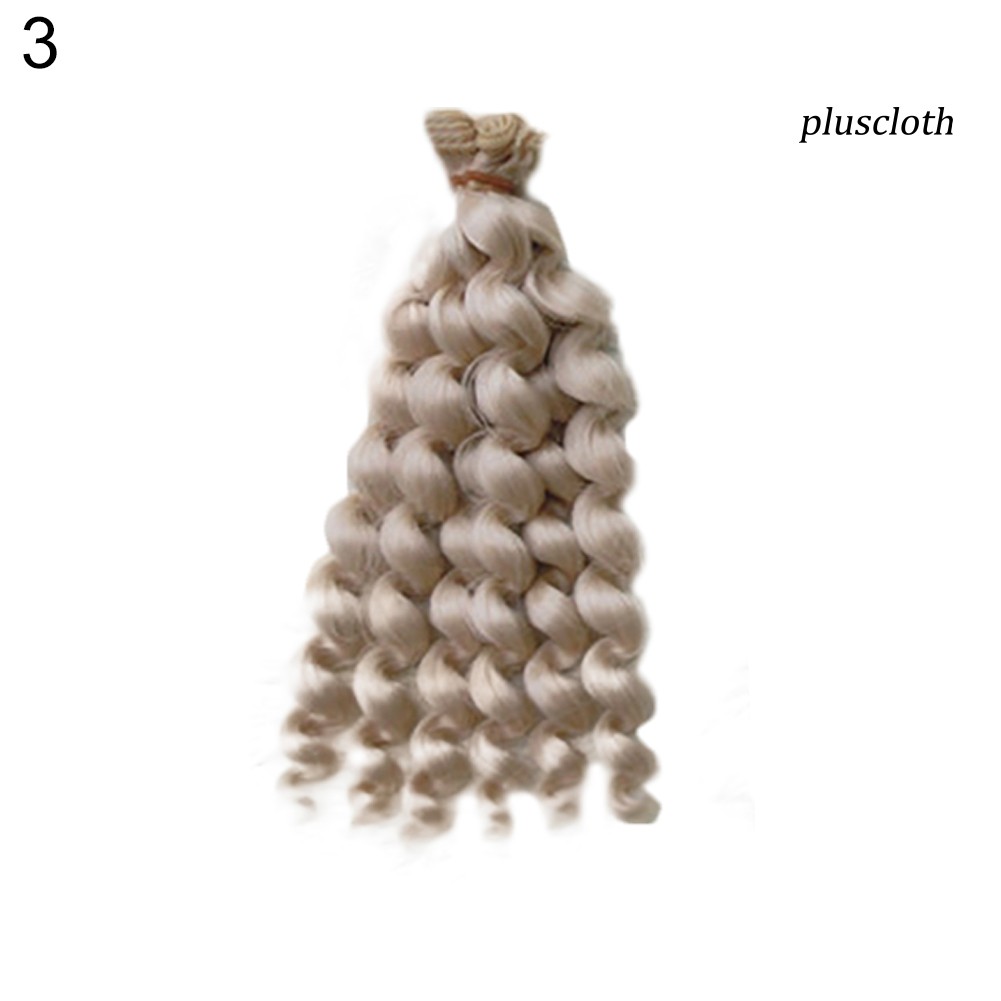 Tóc Giả Xoăn Dài Thời Trang Cho Búp Bê 20cm