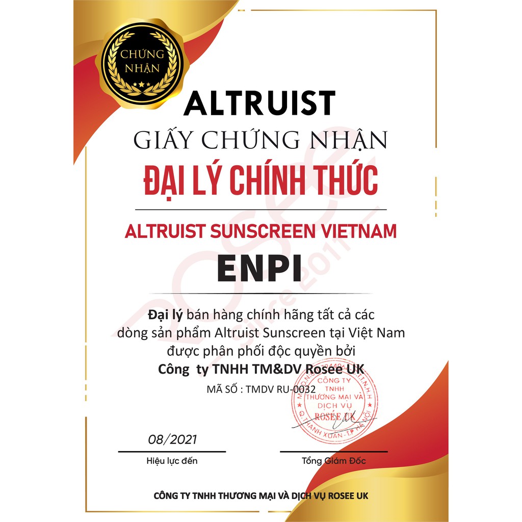 [Mã 1911FMCGSALE giảm 8% đơn 500K] Kem chống nắng Altruist Dermatologist | BigBuy360 - bigbuy360.vn