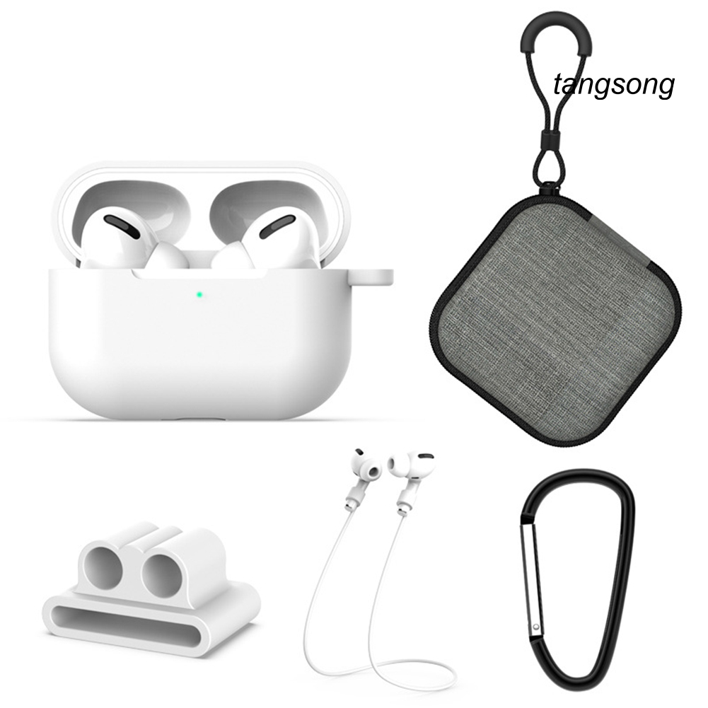 Set 5 Phụ Kiện Bảo Vệ Tai Nghe Airpods Bằng Silicon Tiện Dụng