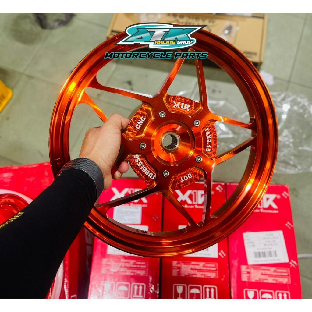 Mâm xe máy mẫu Ngôi sao cnc dành cho xe Vario chính hãng X1R, size 1.85-2.15x14 hàng cao cấp lắp ráp như zin