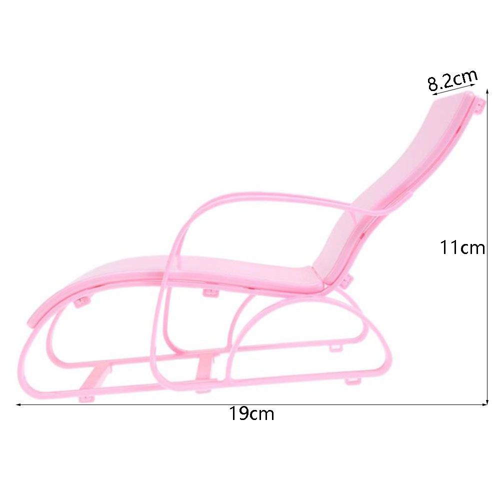 Ghế dài màu cầu vồng có thể gấp gọn cho nhà búp bê tỉ lệ 1: 6