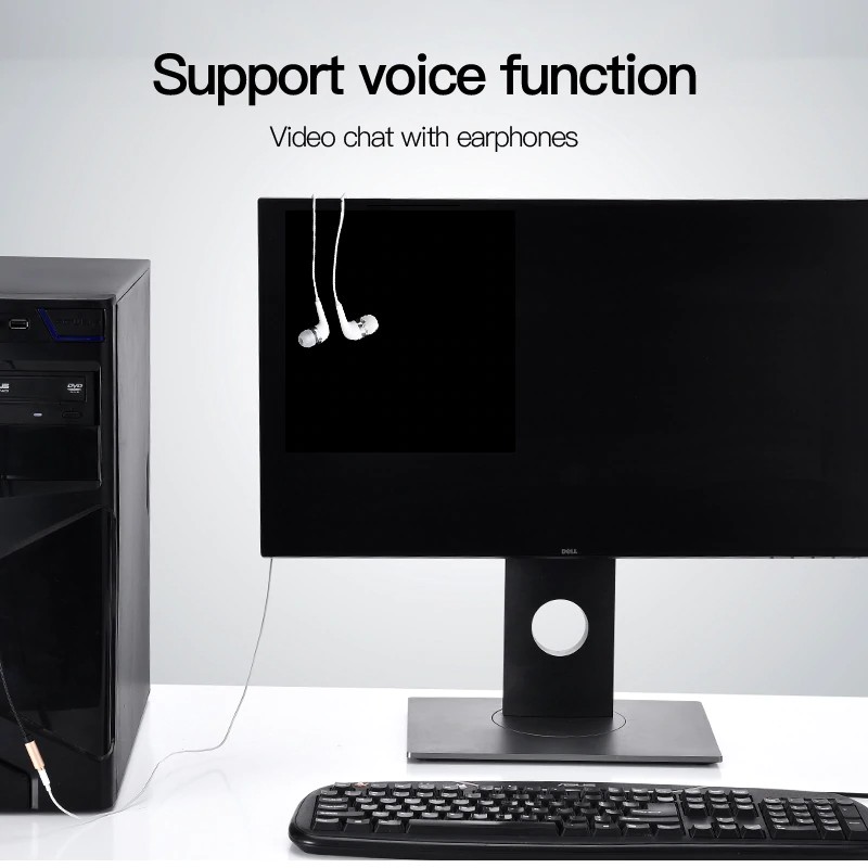 Bộ chia cáp tai nghe Vention chữ Y nối dài cổng 3.5mm sang hai đầu 3.5mm cho máy tính