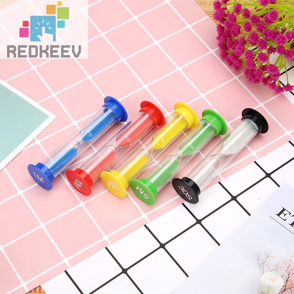 Set 6 đồng hồ cát bằng nhựa thiết kế sáng tạo trang trí nhà cửa