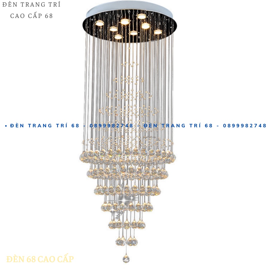 Đèn chùm pha lê sang trọng tinh tế ,trang tri nhà siêu hiện đại