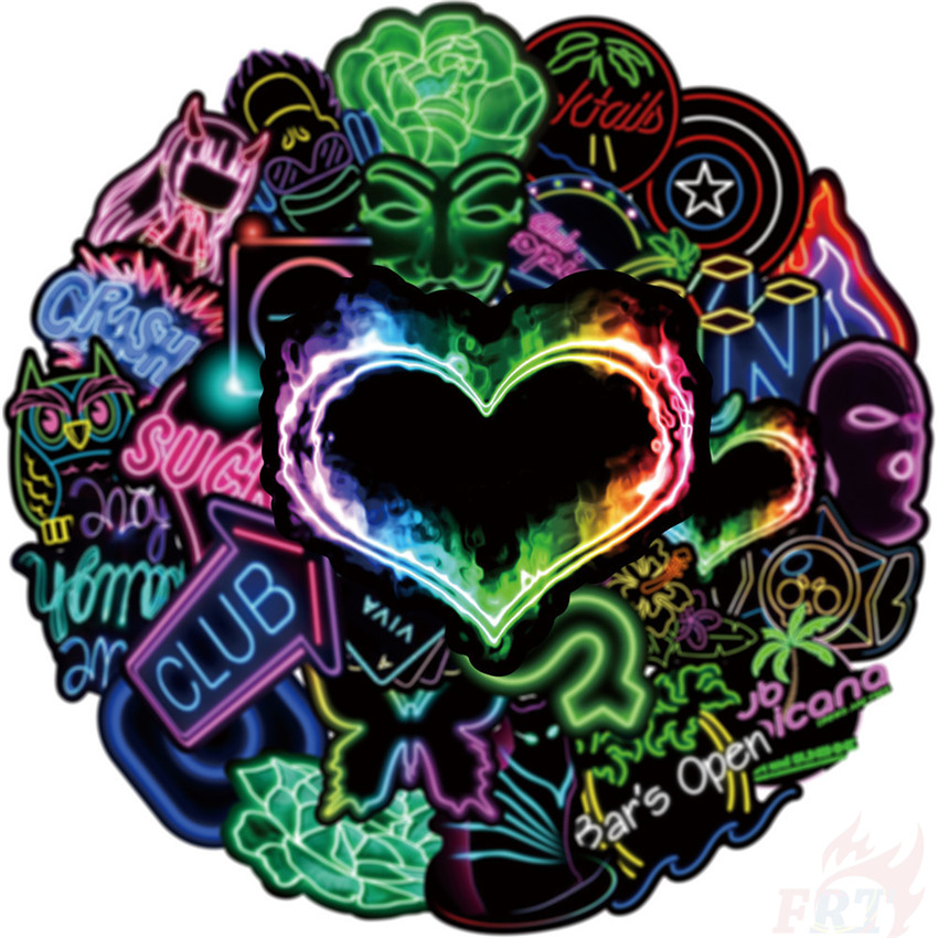❉ Neon Color ：VSCO Style - Series 04 JMD Cool Harajuku Graffiti Stickers ❉ 50Pcs/Set Waterproof DIY Fashion Decals Doodle Stickers