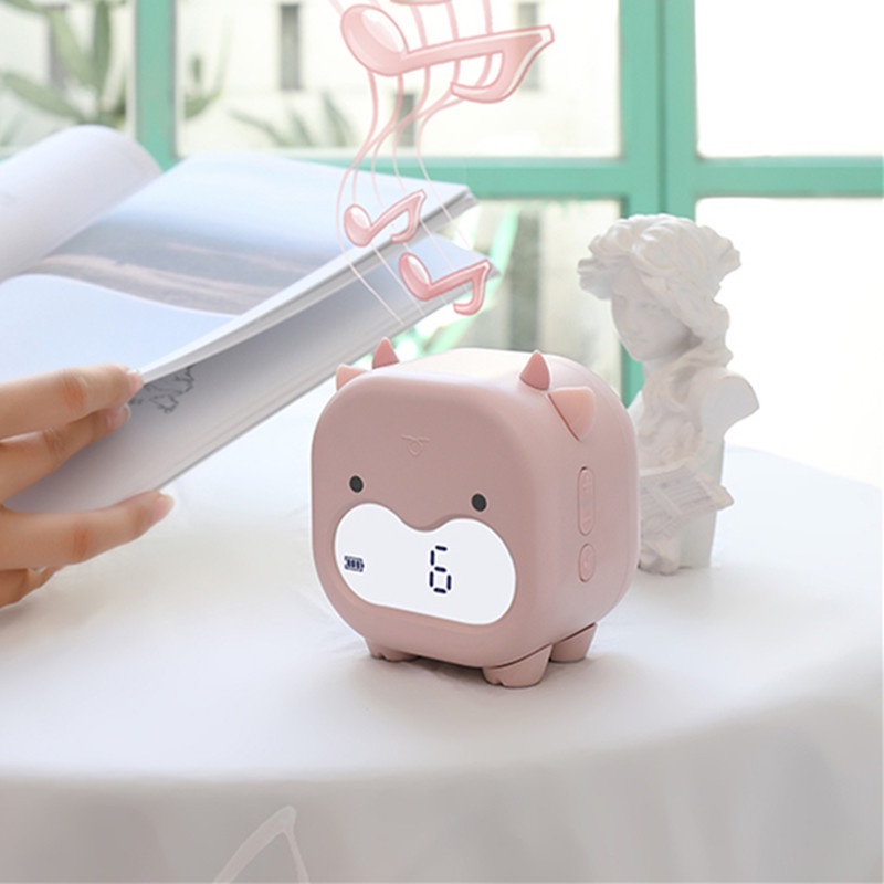 Đồng hồ báo thức điện tử kiêm đèn ngủ Trâu cute ✅ Đồng hồ để bàn✅ Cảm ứng âm thanh đổi màu✅ Thể hiện nhiệt độ✅ Decor