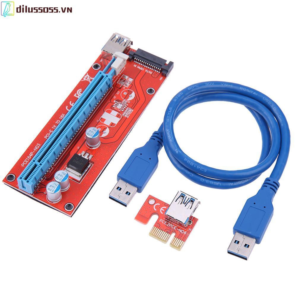 Dây Cáp Chuyển Đổi 60cm 007s Pci-E Riser 1x 16x Usb3.0 Cho Btc Miner