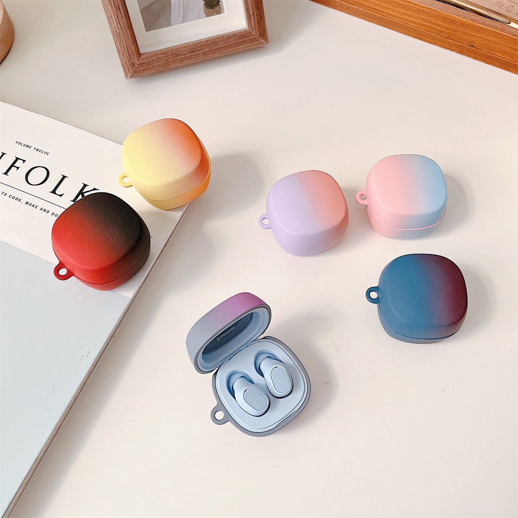 Vỏ Bảo Vệ Hộp Sạc Tai Nghe Bluetooth Không Dây Baseus Bowie WM02 Màu Gradient Thời Trang Chống Sốc
