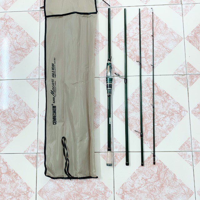 Cần câu lure 4 khúc dài 2m4 Cemreo Macans có cả ngang và cần đứng hàng chính hãng cần cực khoẻ y hình giảm giá sele y hì