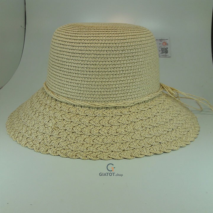 Mũ cói đan vành đi biển, thời trang cao cấp GIATOT.shop, ảnh thật
