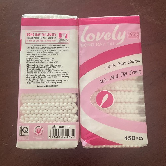 Tăm bông ráy tai Lovely 450 que