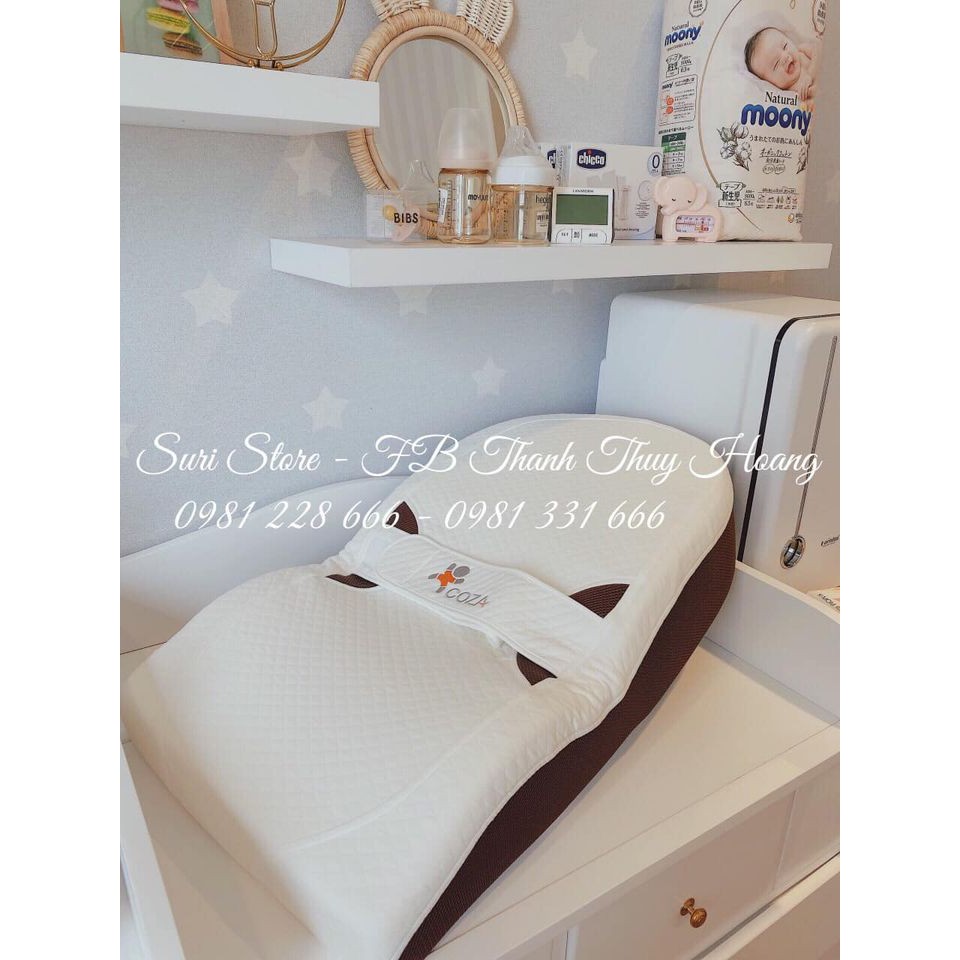 [Mã FMCG8 giảm 8% đơn 500K] Đệm nằm đúng tư thế và chống trào ngược Coza Baby Bed