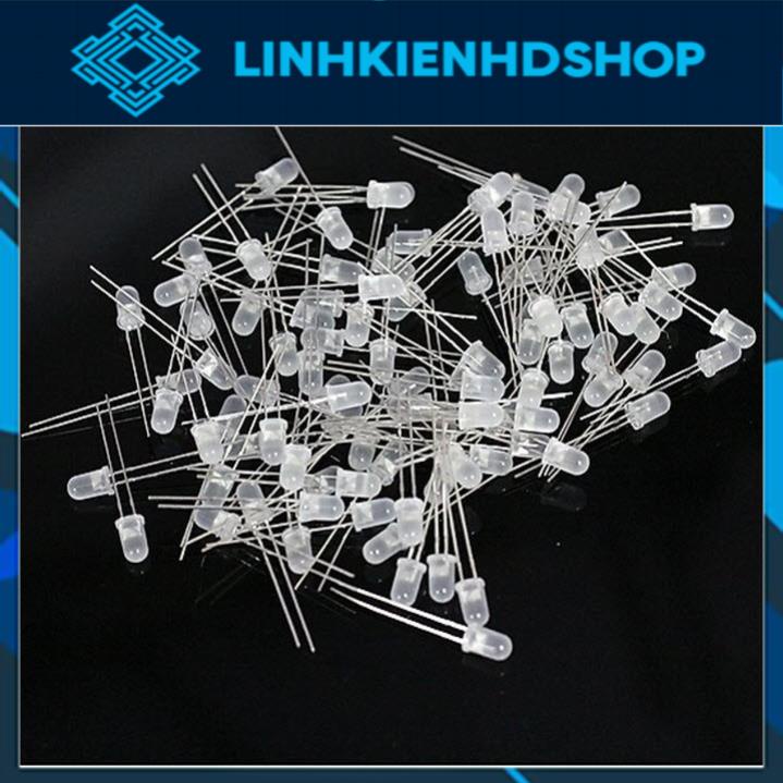 Led đục 5mm xanh lá, vàng, đỏ, xanh dương, trắng