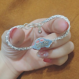 Lắc bạc khắc tên cho bé