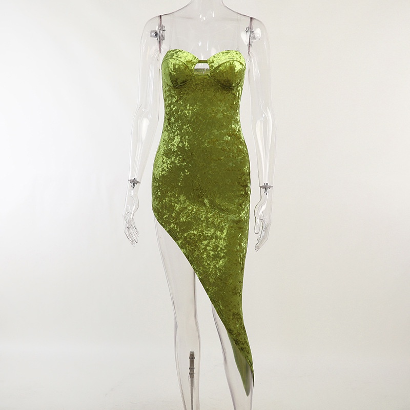 Đầm Không Tay Thiết Kế Không Đồng Đều Xinh Xắn Thời Trang Dành Cho Nữ