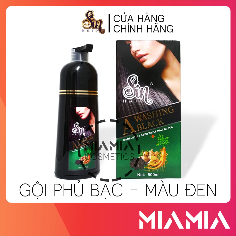 Dầu Gội Phủ Bạc Sin Hair chính hãng - Dầu gội nhuộm tóc bạc nhân sâm số 1 Nhật Bản - 8938538233022