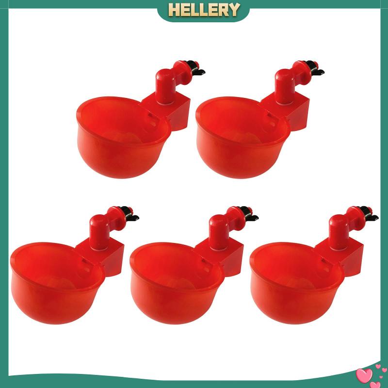 Set 5 Cốc Uống Nước Tự Động Bằng Nhựa Cho Gà