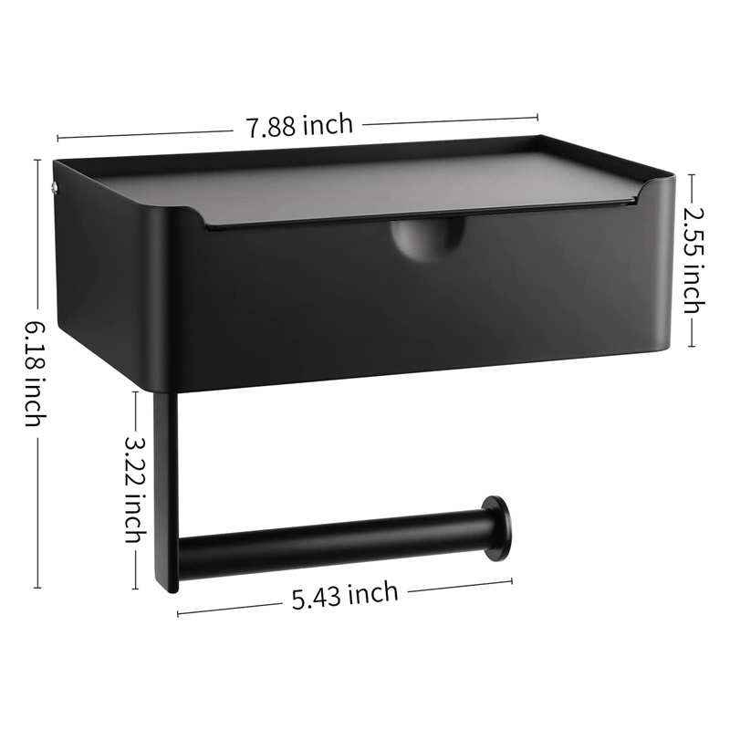 Giá Đỡ Cuộn Giấy Vệ Sinh Gắn Tường Kèm Ngăn Đựng Điện Thoại Tiện Lợi