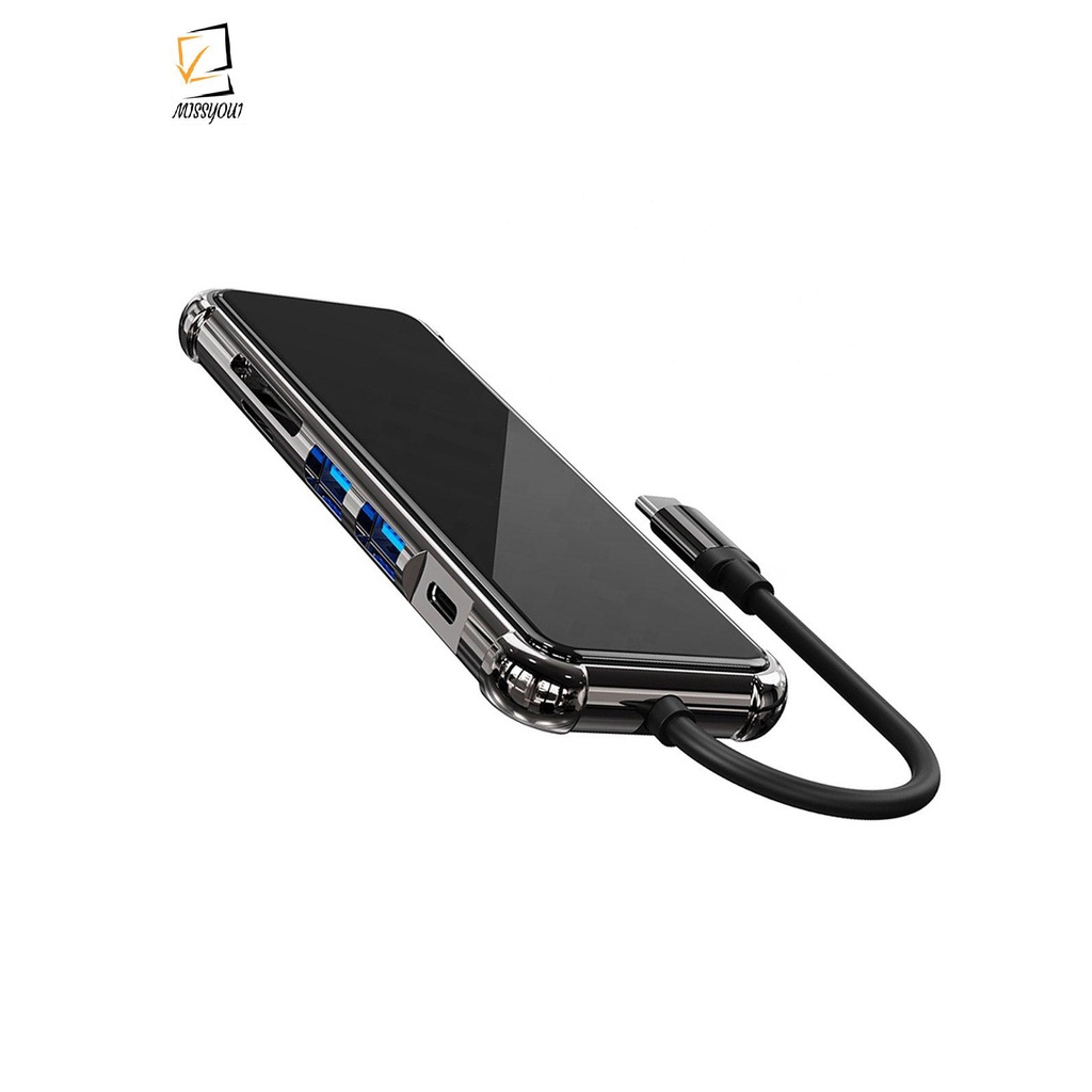 Bộ Chuyển Đổi Usb C Sang Hdmi-Compatible + Tf + An Ninh Digital + 3 Usb 4k 30hz 6 Trong 1 | BigBuy360 - bigbuy360.vn