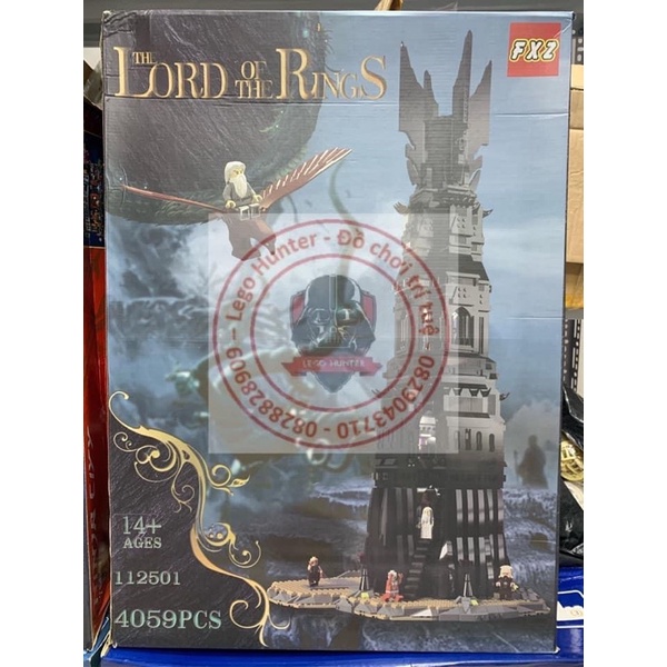 Lord of the Ring FXZ 112501 moc tháp Orthanc Bộ đồ chơi lắp ráp Toà tháp bóng tối của Saruman 4059 chi tiết