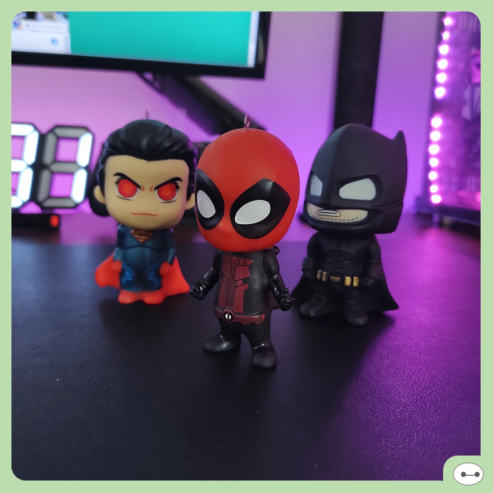 MÔ HÌNH MÓC KHÓA SIÊU ANH HÙNG CHIBI 9CM SIÊU ĐẸP