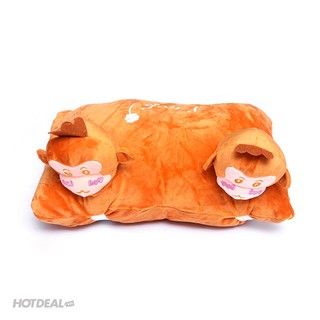 Gối Tựa Treo Xe Trẻ Em 2 Đầu Bobo Màu Nâu