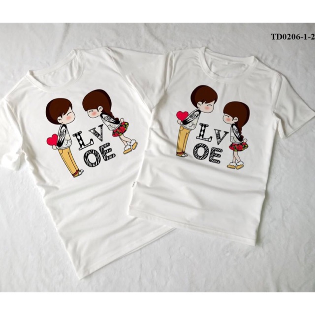Áo đôi áo cặp so cute cotton loại 1 dày dặn mềm mát đủ màu đủ size 5-110kg