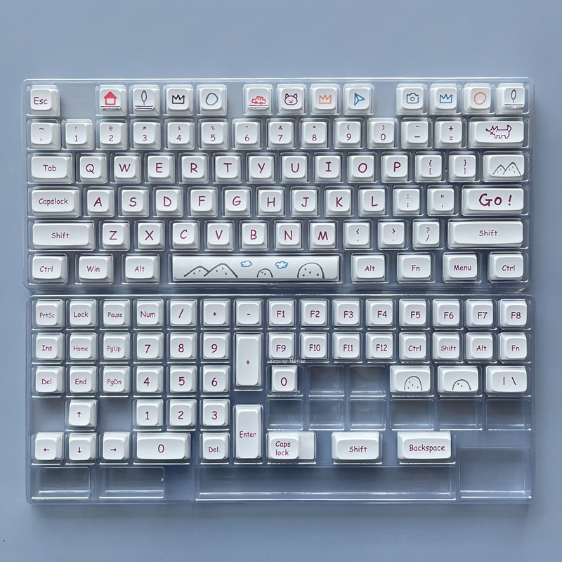Graffiti Keycap XDA Cấu hình PBT Dye Phụ Bàn phím cơ Keycap 127 Phím