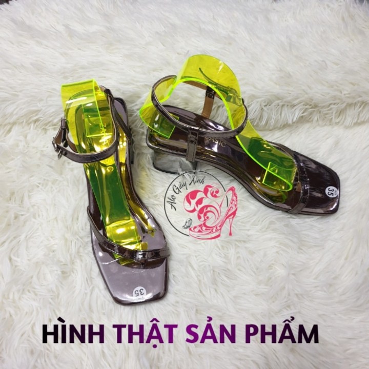 GIÀY SANDAL QUAI MẢNH XỎ NGÓN GÓT VUÔNG