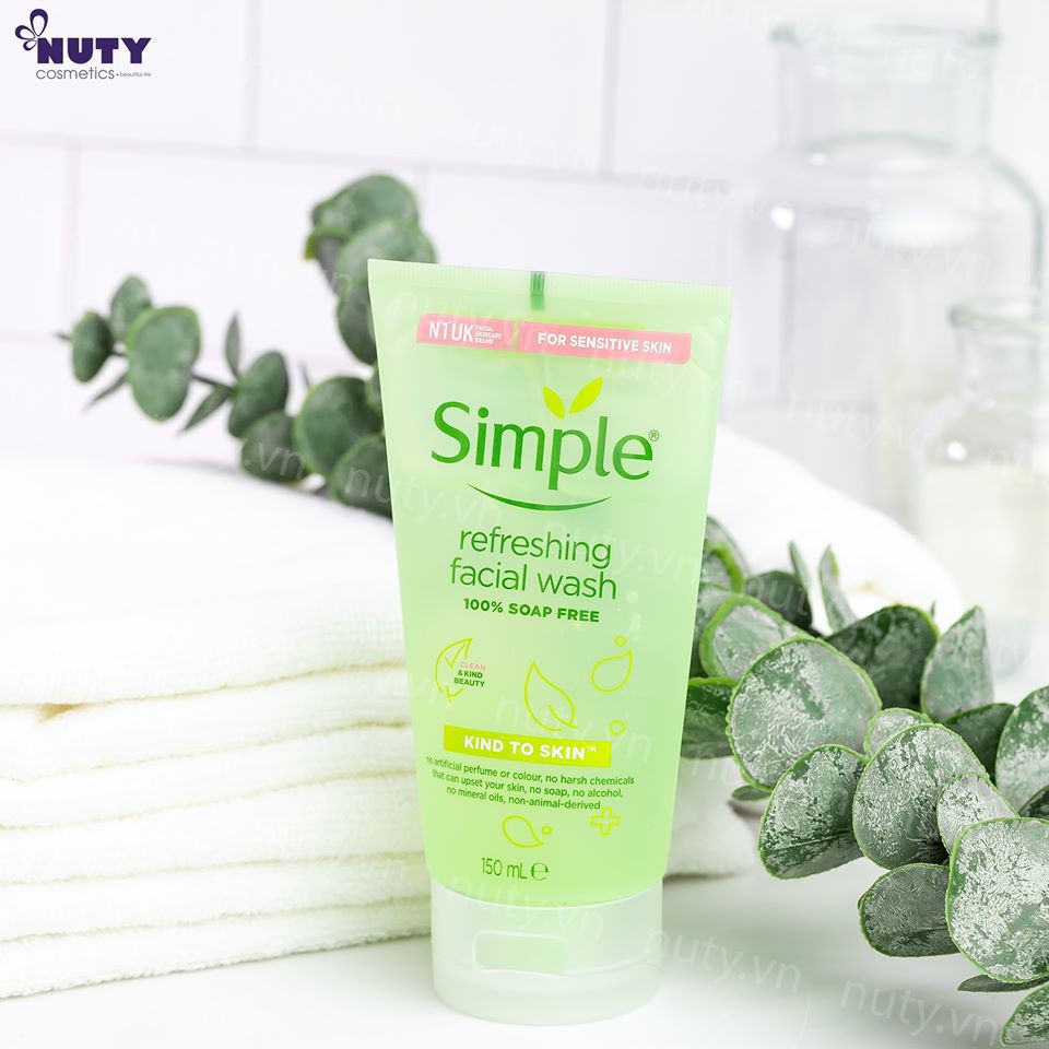 Sữa Rửa Mặt Dạng Gel Simple Kind To Skin Refreshing Facial Wash | BigBuy360 - bigbuy360.vn