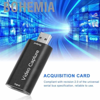 (Bohemia)Mini Video Capture Card USB 2.0 HDMI Grabber Recording Box For Computer PC