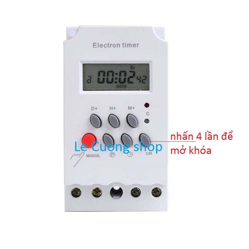 Bộ 8 công tắc hẹn giờ điện tử KG316T II đóng cắt tự động, tích hợp pin sạc,timer hẹn giờ 220v 25A