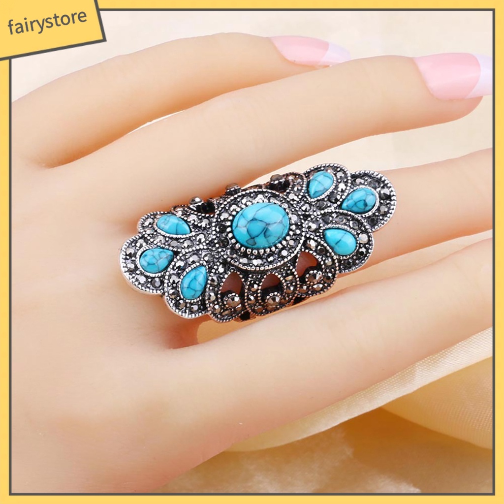 Nhẫn Hợp Kim Đính Đá Phong Cách Cổ Điển Cho Nữ