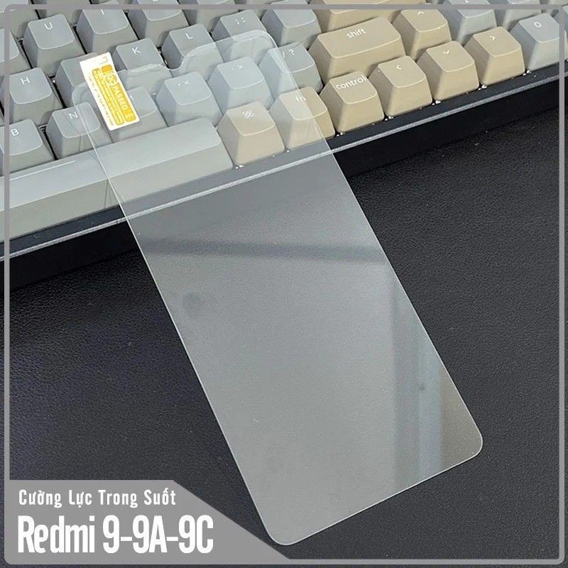 ￼Kính cường lực Xiaomi Redmi 9/ 9A/ 9C kính trong suốt