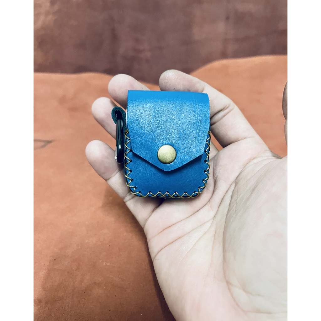 Bao da case tai nghe Airpod 1, 2, i11, i12, 3, Pro ,CASE AIRPOD DA BÒ THẬT MAY THỦ CÔNG, CASE AIRPOD, TẶNG MÓC KHOÁ