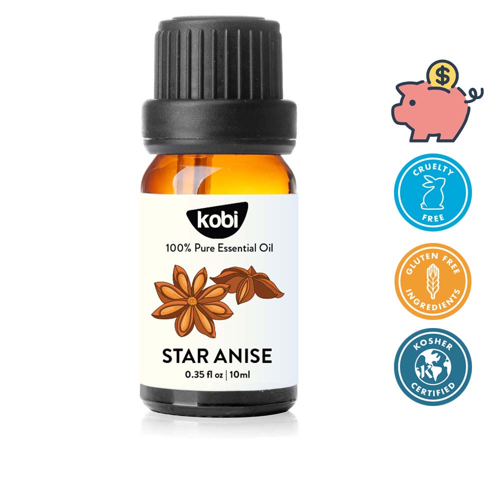 Tinh dầu Hồi Kobi Star anise essential oil giúp đuổi muỗi, khử mùi, làm thơm phòng - 10ml