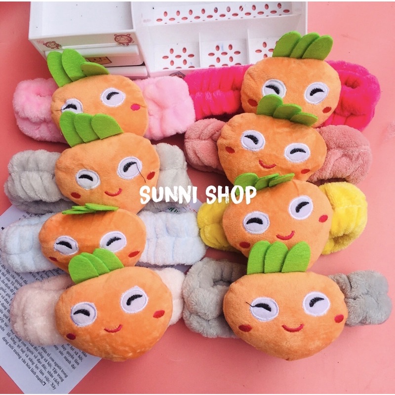 Băng Đô Rửa Mặt Hình quả Đào, Dưa, Dứa... Xinh Xắn Tiện Lợi Nhiều Màu - Sunni Shop