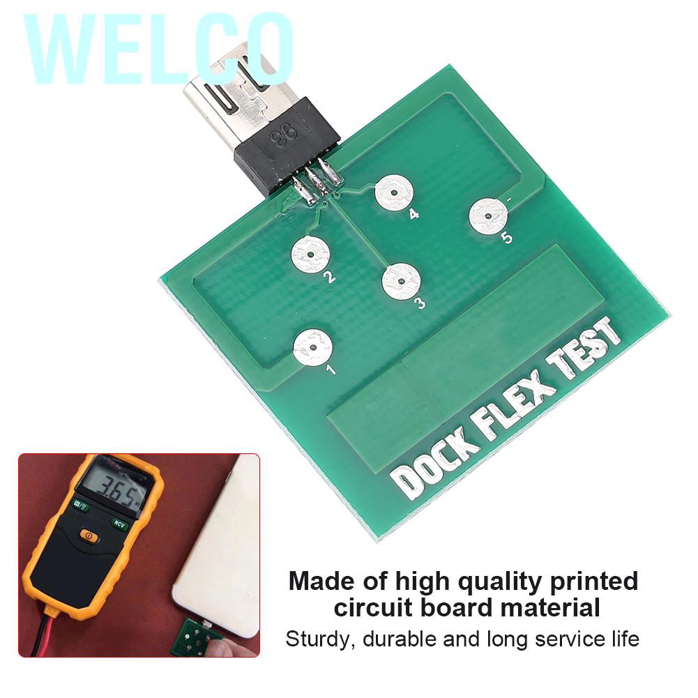 Welco 2PCS Professional Cellphone Charge Connector Micro Test Board Repair for Android