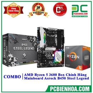 Combo RYZEN 5 3600 BOX + ASROCK B450 STEEL LEGEND