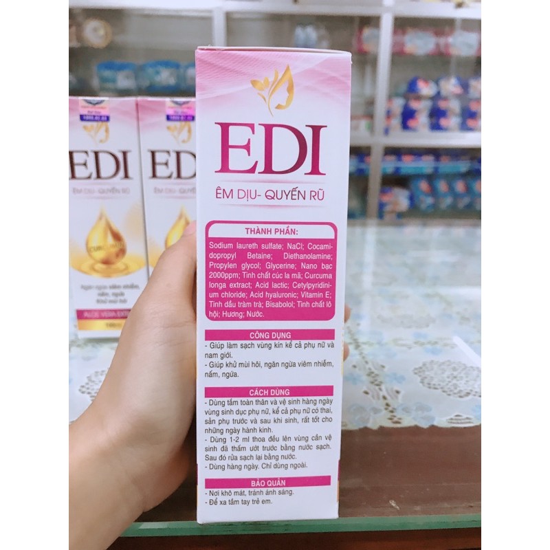 EDI dung dịch vệ sinh phụ nữ giúp khử mùi giảm nấm ngứa