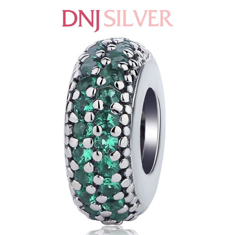 Charm bạc 925 cao cấp, hàng chuẩn bạc - Charm Green Pavé thích hợp để mix vòng tay charm - DN206