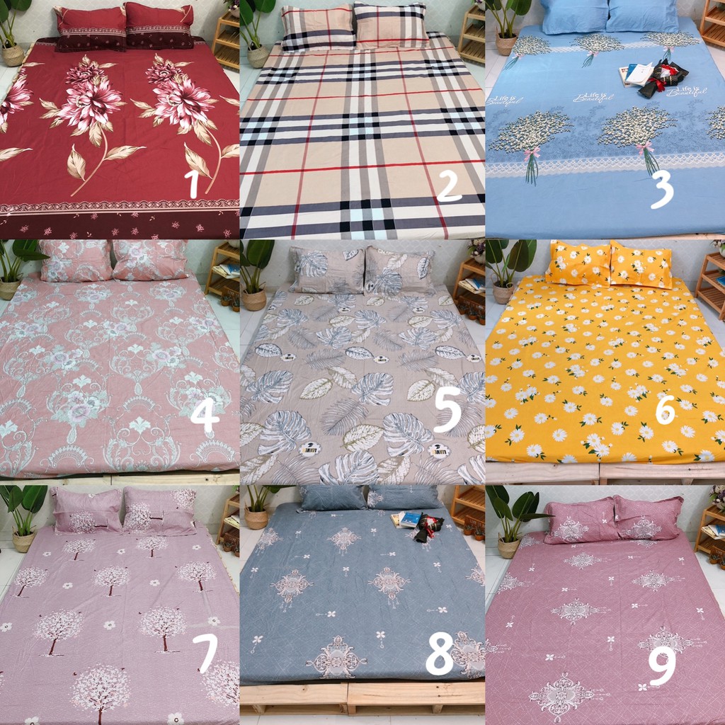 [Xả Kho] Set Ga Gối cotton poly Nhiều mẫu hot 2020 1m6/1m8 | BigBuy360 - bigbuy360.vn